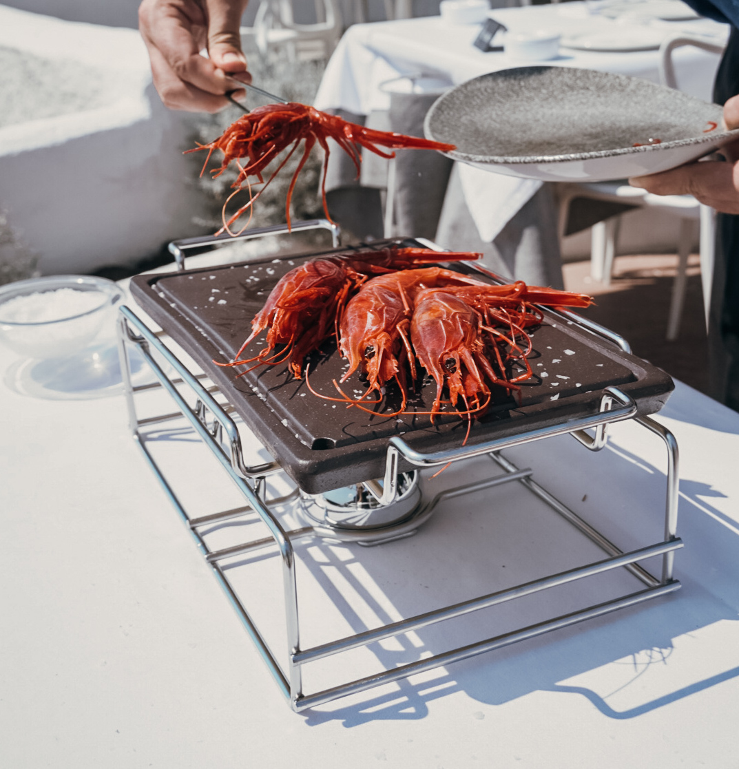 Piedra refractaria con gambas